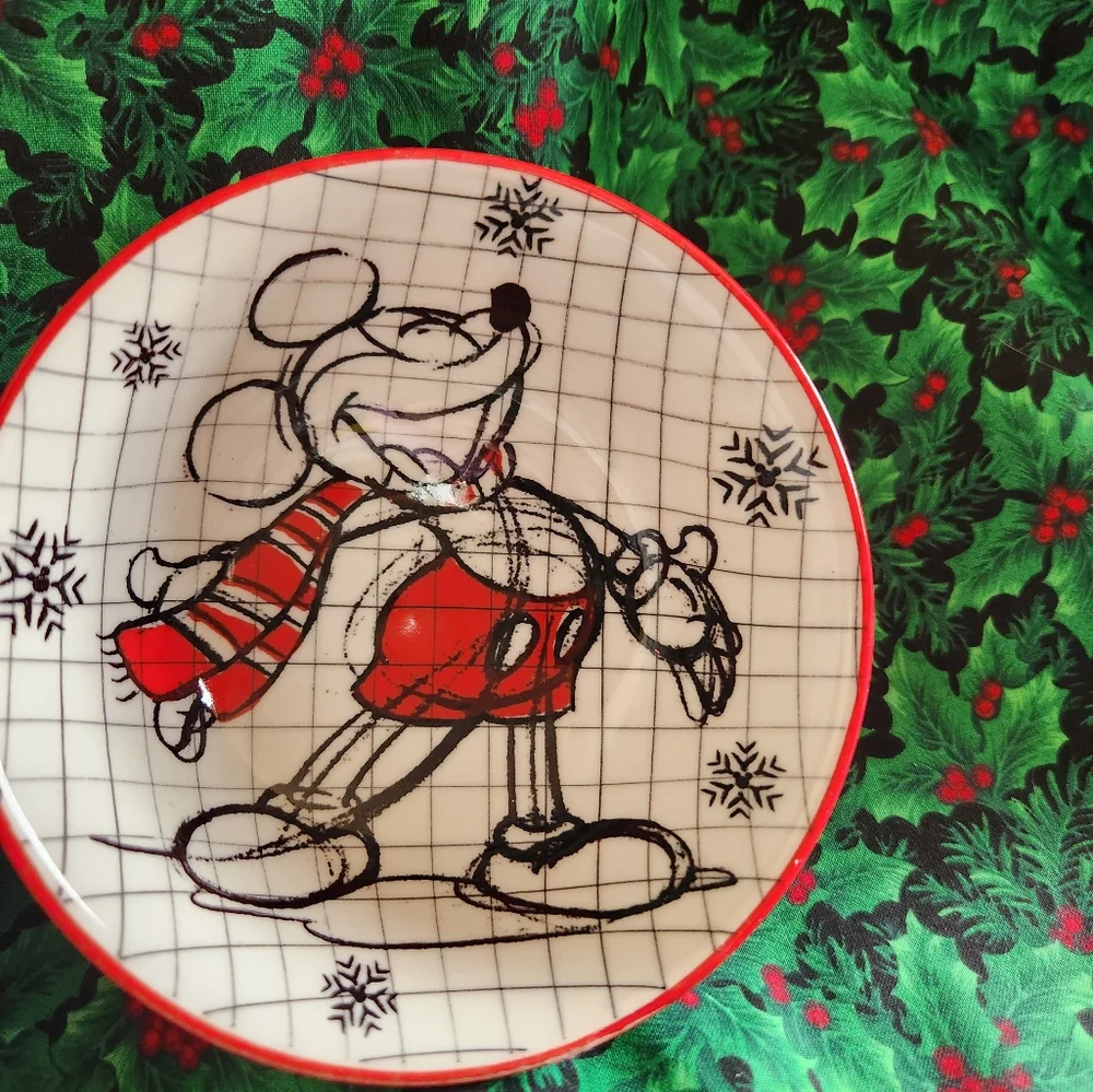 Mickey Mouse Christmas Bowls Small Set Of 3 New